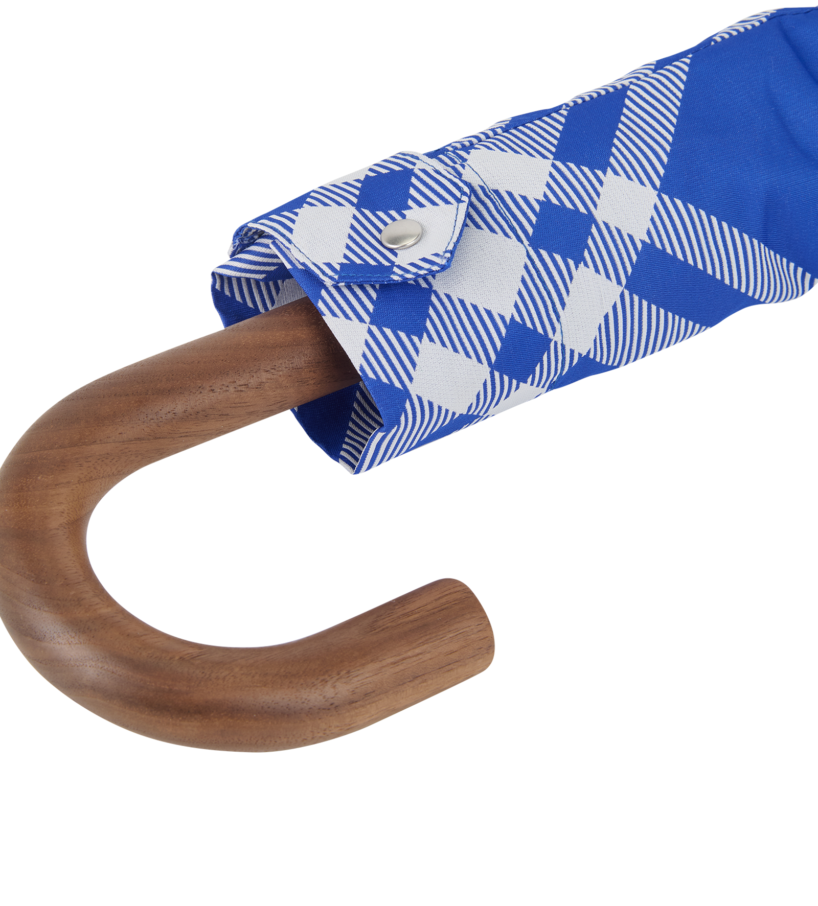 Burberry Check Umbrella, &pound;120, Accessories, Blue, Nylon (Polymer)/Polyester Mix, Other view